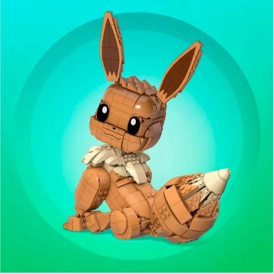 Set blloqe Mega Bloks Pokemon Eevee i madh, 830 pjesë