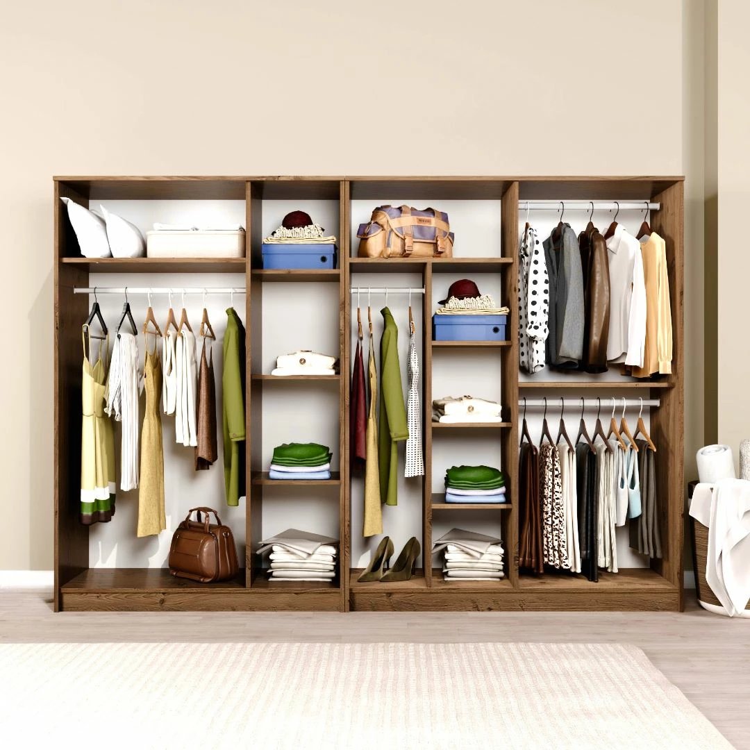 Dollap rrobash, ngjyrë Atlantic Pine, Skye Decor Kardelen 1600-117, 280x180x51.8cm