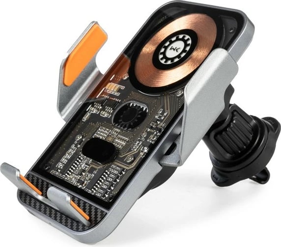 Mbajtës automatik për veturë WEKOME WP-U204 me karikim wireless 15W, i zi
