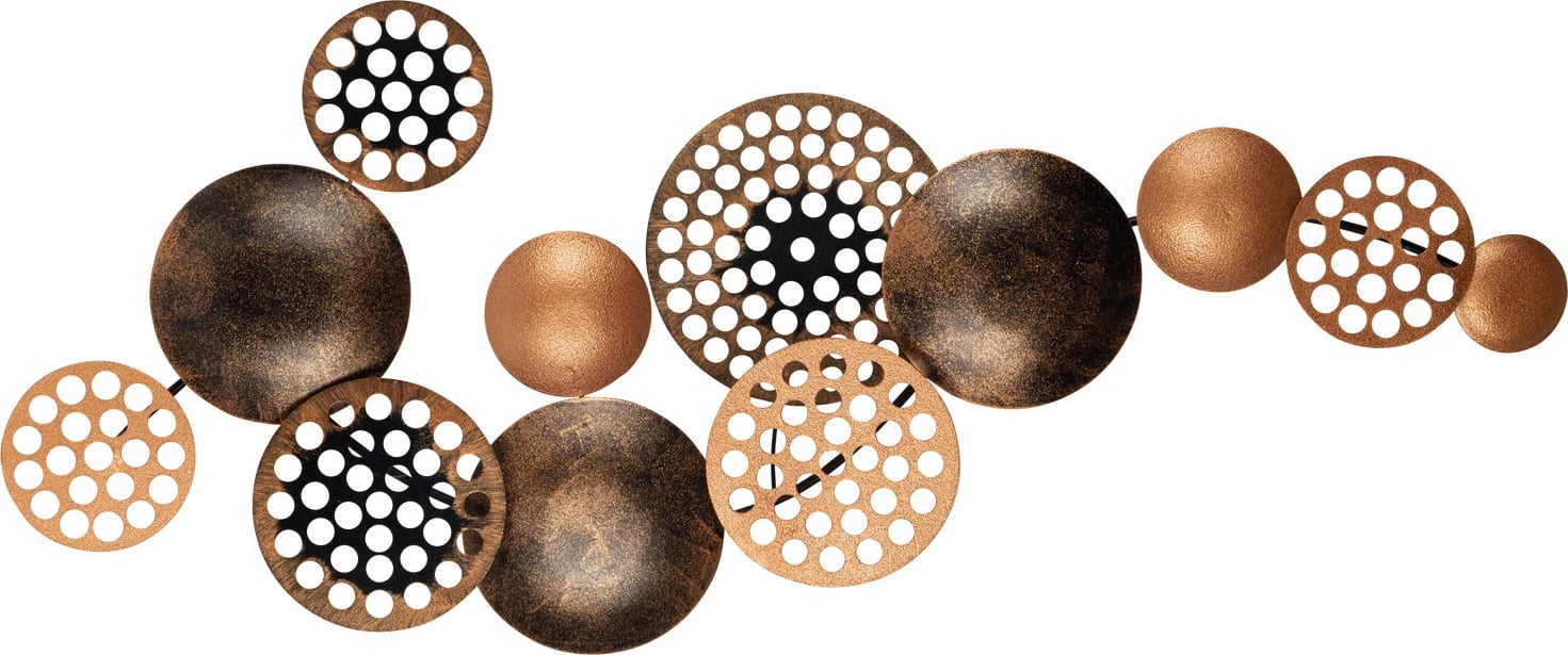 Aksesor dekorativ metalik për mur, Wallity Bronte, CH103-3