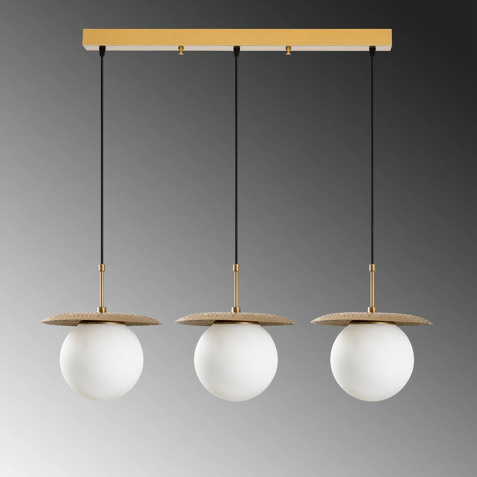 Llambë tavani Opviq, Anemon, ngjyrë ari, 3 drita