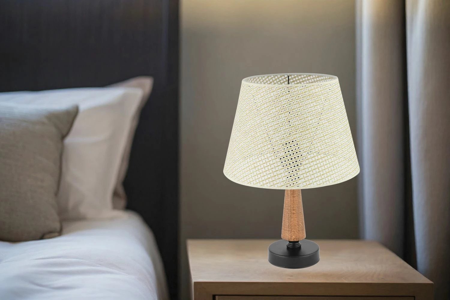 Llambë tavoline Opviq, 302 Hazeran, e bardhë, kafe, e zezë