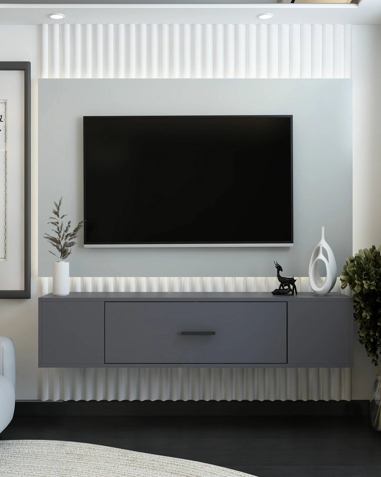 Komodë për TV, ngjyrë antracit, Skye Decor, Kodaks