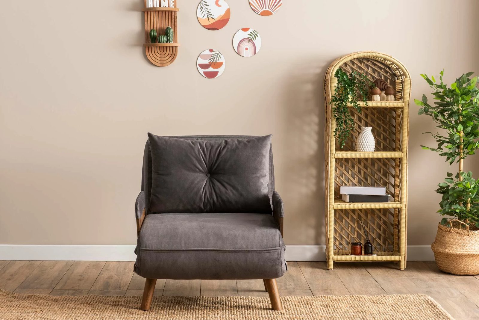 Krevat-karrige një vendës, Atelier del Sofa, Cosmo Single, ngjyrë gri