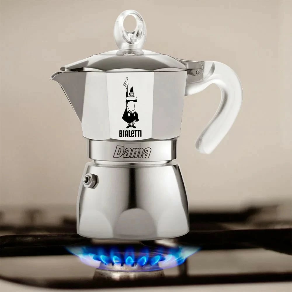 Moka pot Bialetti Dama Pure Ice 1TZ, 1 filxhan, alumin, metalik