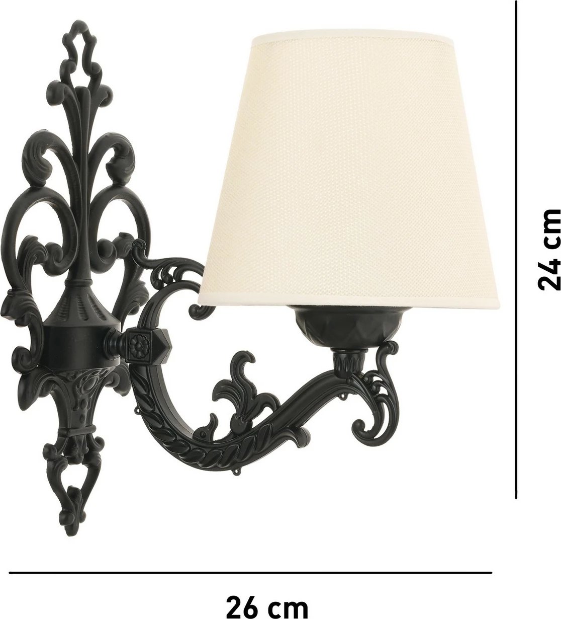 Llambë muri Opviq Claire, krem dhe e zezë