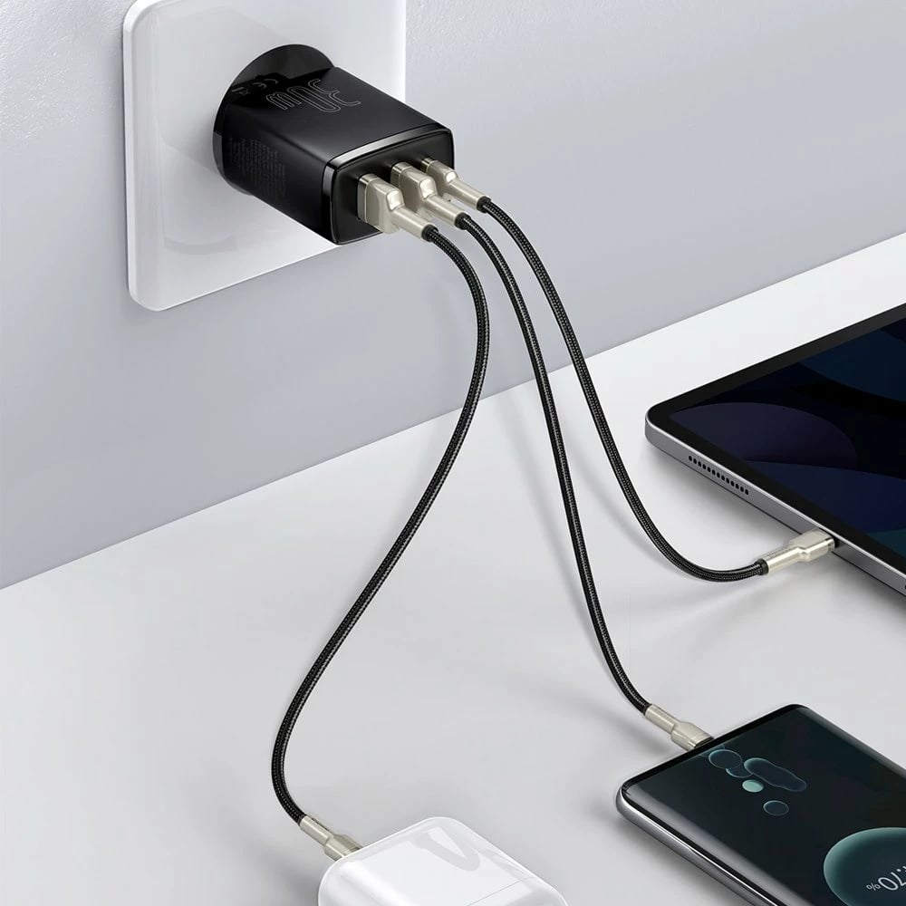 Karikues muri Baseus CCXJ-E01, 30W, 2x USB-A & USB-C, i zi