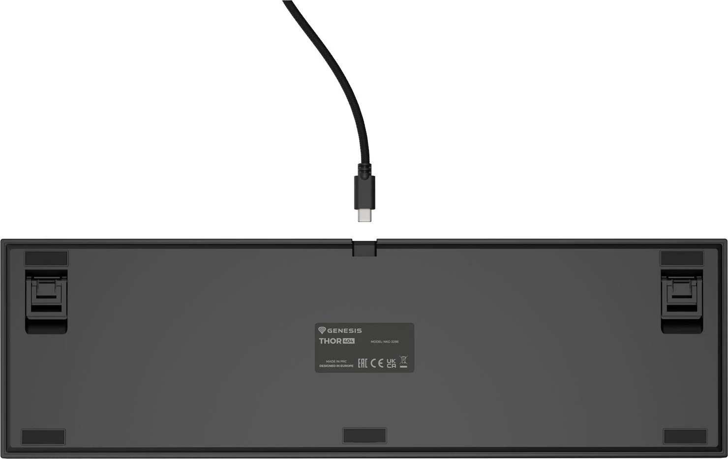 Tastierë mekanike GENESIS THOR 404, USB, RGB, QWERTY, Anglisht, E zezë