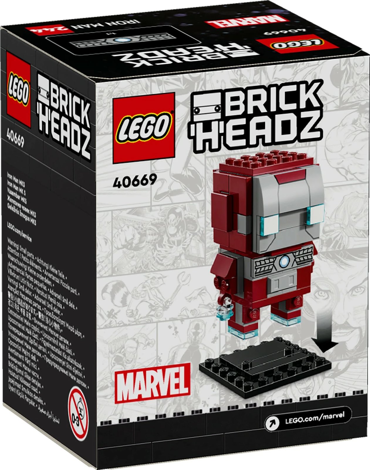 Set ndërtimi LEGO BrickHeadz Iron Man MK5, 101 pjesë, shumëngjyrësh