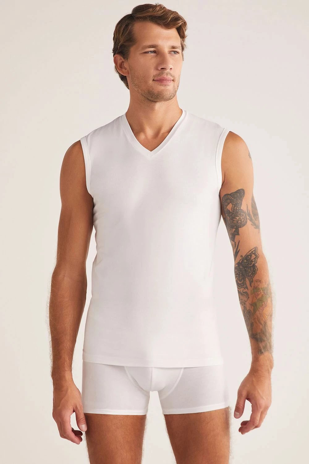 Fanellë e brendshme për meshkuj Jumeon, e bardhë, 1C11CEAK131.001.C00018