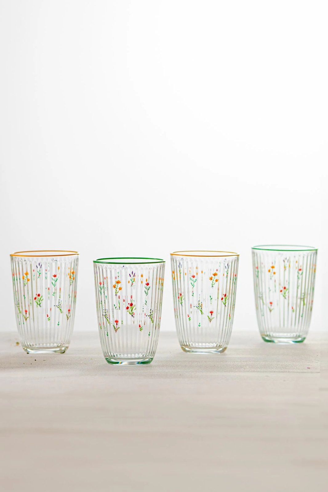 Set gotash prej qelqi (4 copë), Hermia Concept, Botanical 395