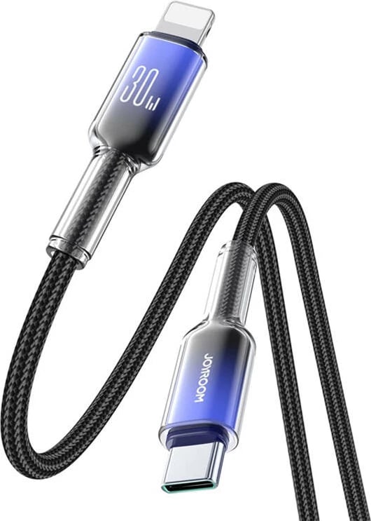 Kabllo USB-C në Lightning Joyroom S-A42, 1.2m, 30W, e zezë