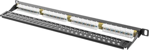 Patch panel Lanberg PPU5-0024-B, 24 porta, CAT 5e, 0.5U, i zi