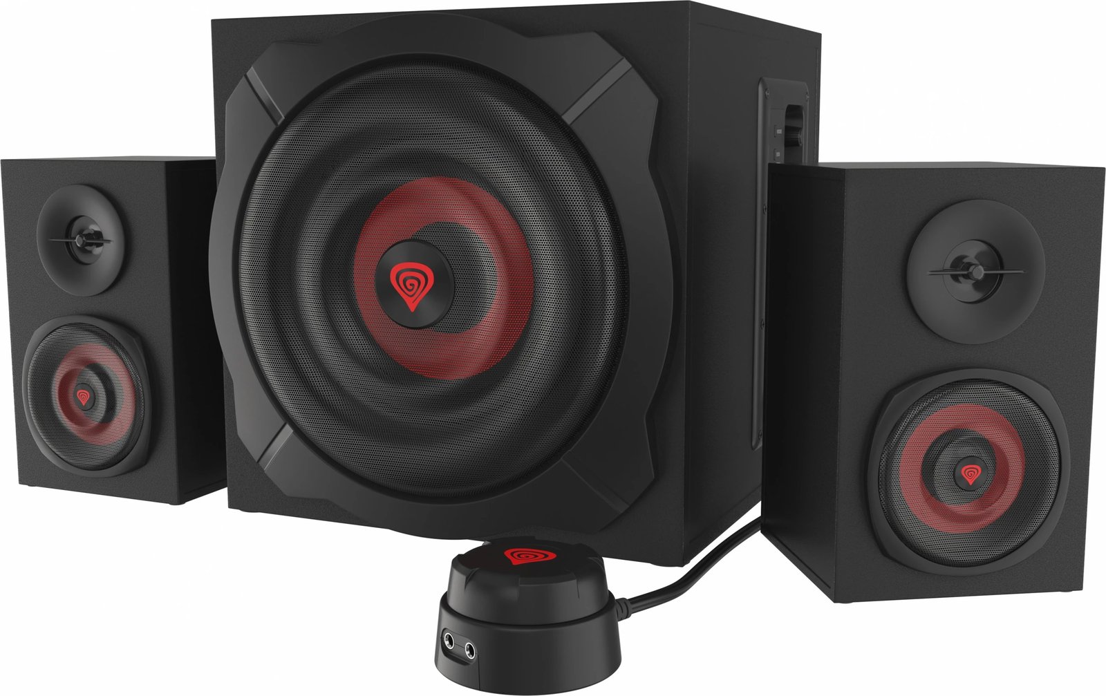 Zëdhënës 2.1 Genesis Helium 610BT, 60W, Bluetooth, për PC/Laptop, zi e kuqe