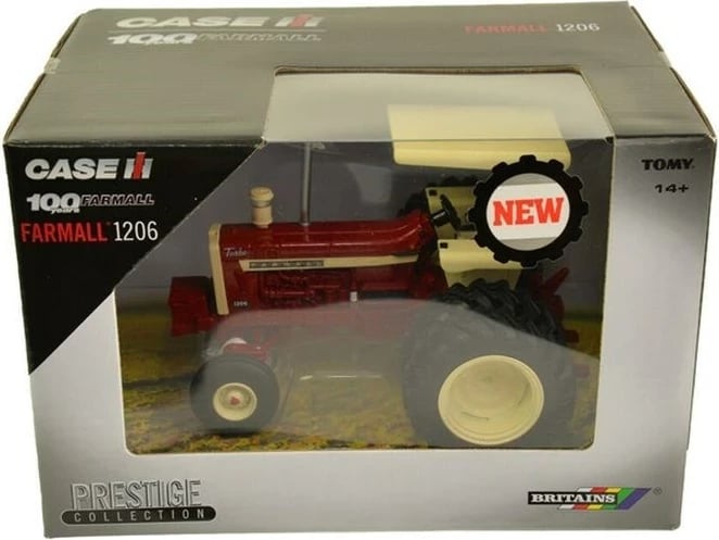 Traktor lodër TOMY Britains Case IH Farmall 1206, i kuq