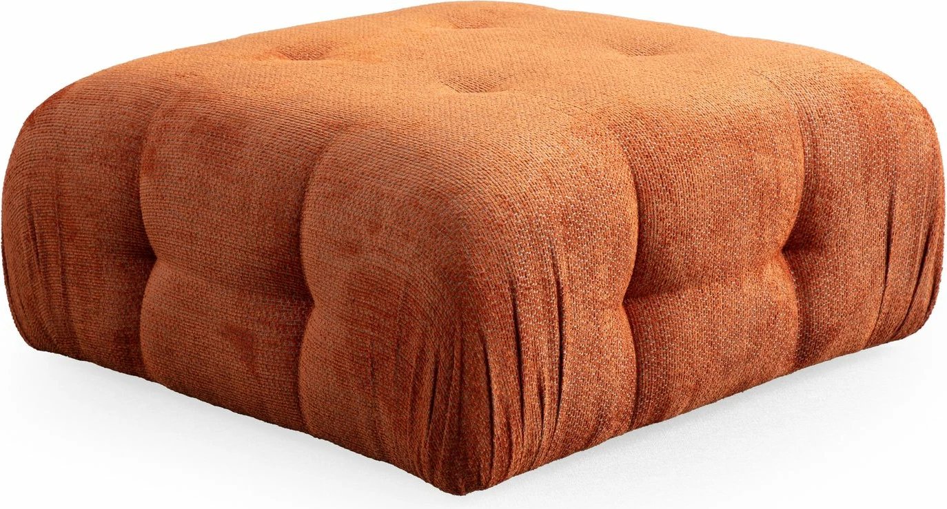 Kënd divani Atelier del Sofa, Amaris 2 vende me pouffe, portokalli