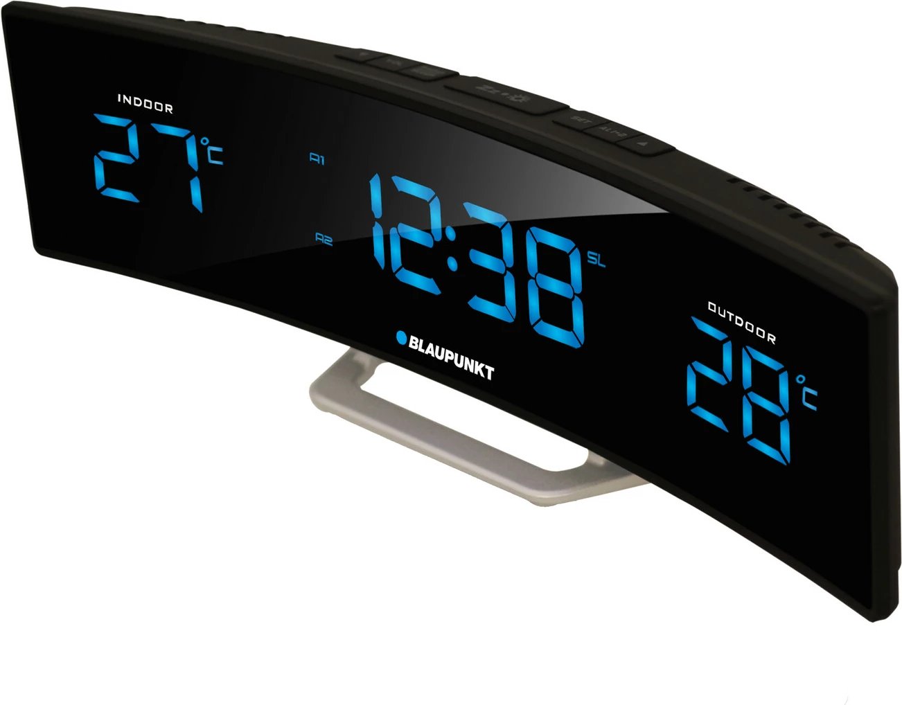 Radio me Orë dhe Matje të Temperatures Brenda/Jashtë BLAUPUNKT CR12BK