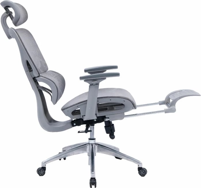 Karrige menaxheri për zyre me mbështetëse këmbësh Thelonius rrjetë gri