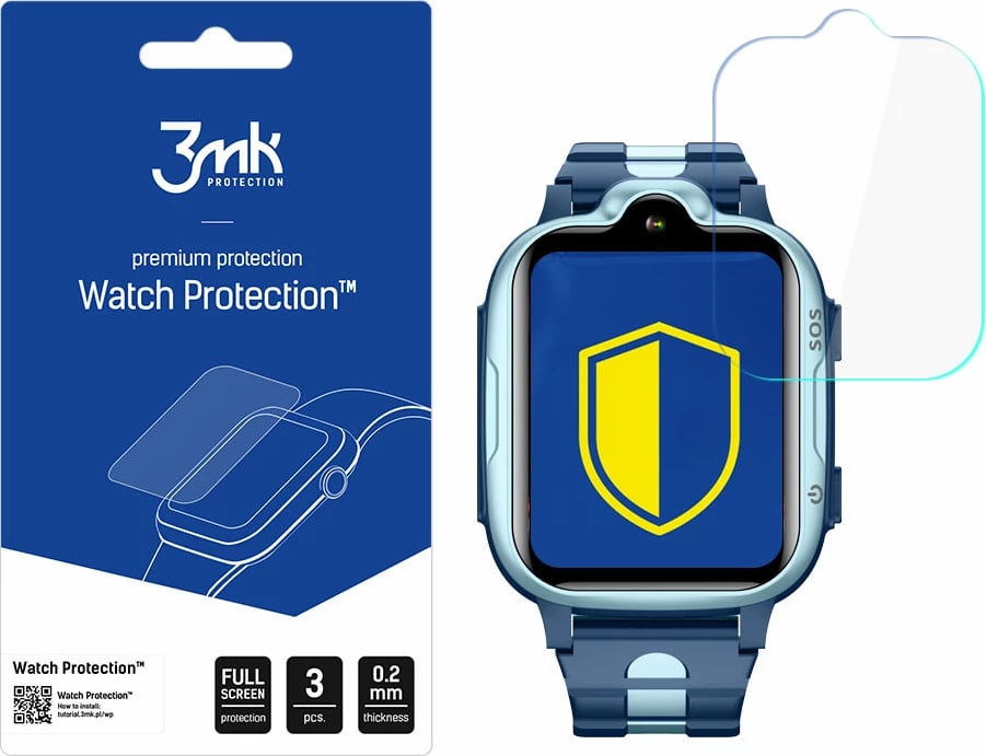 Folje mbrojtëse për orë të mençur 3mk Protection Watch Protection ARC+ për Garett Kids Cute 4G, set prej 3 copë