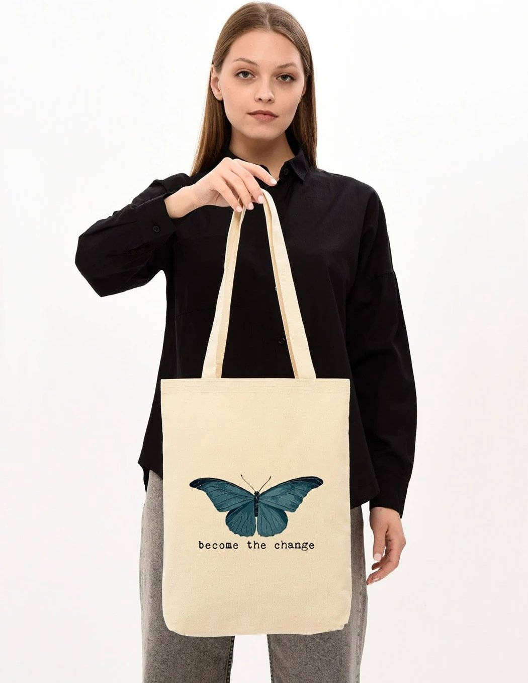 Torbë tote Zoozie Bags, ngjyrë krem, 1094