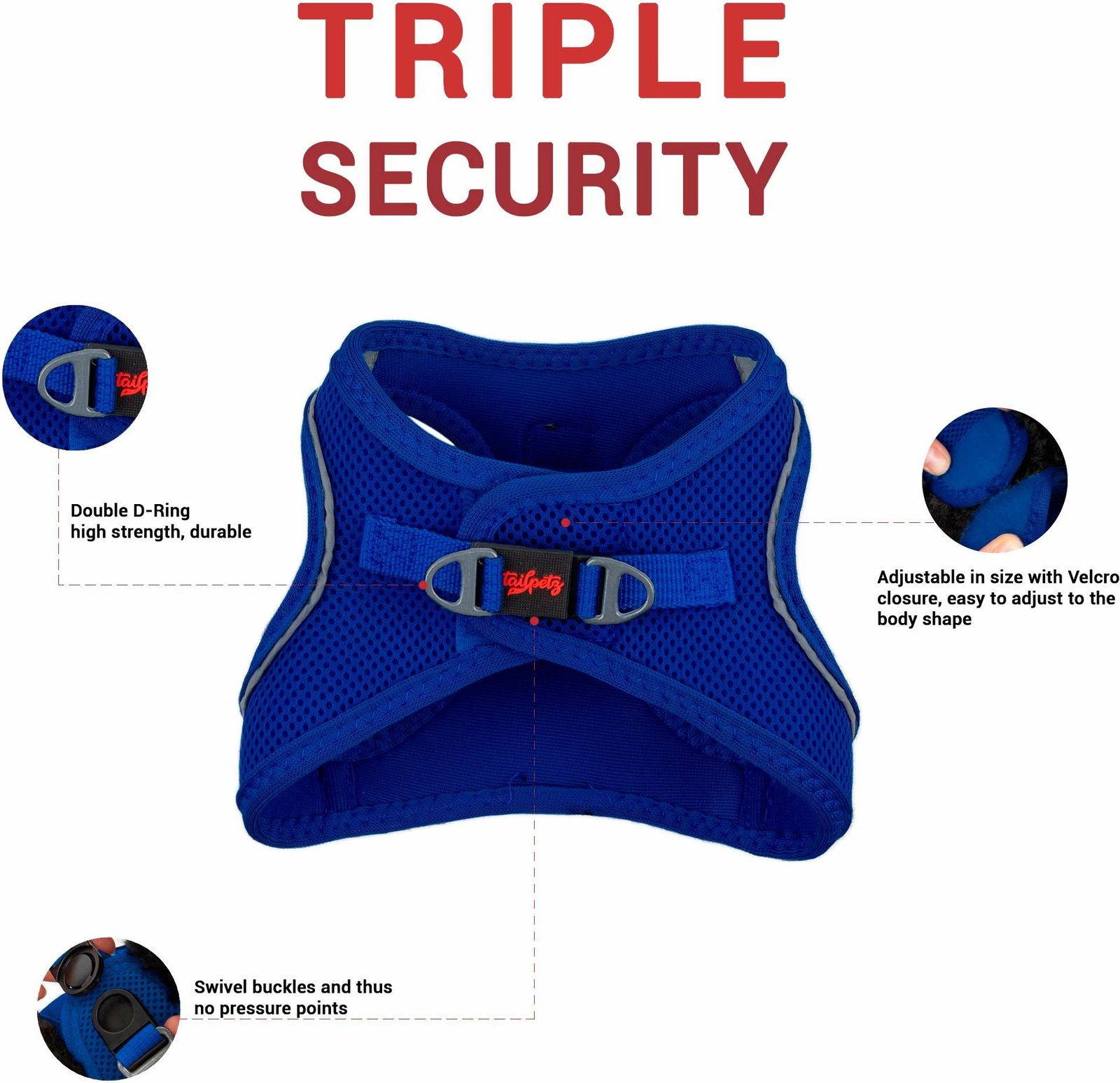 Parzmore për qen, Air-Mesh, ngjyrë sax blue