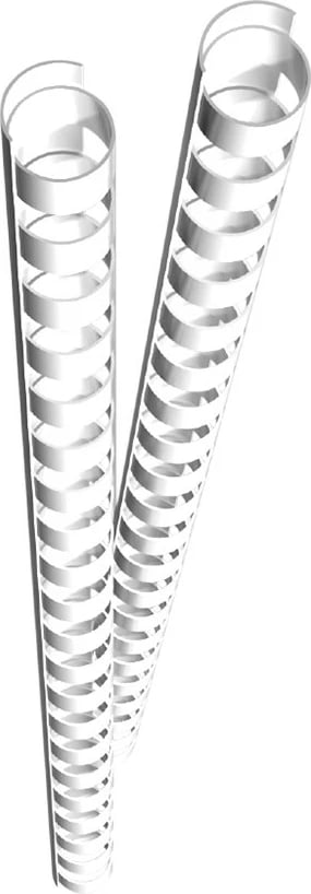 Krehër lidhës GENIE 12379, plastikë, 65 fletë, 1 cm, i bardhë