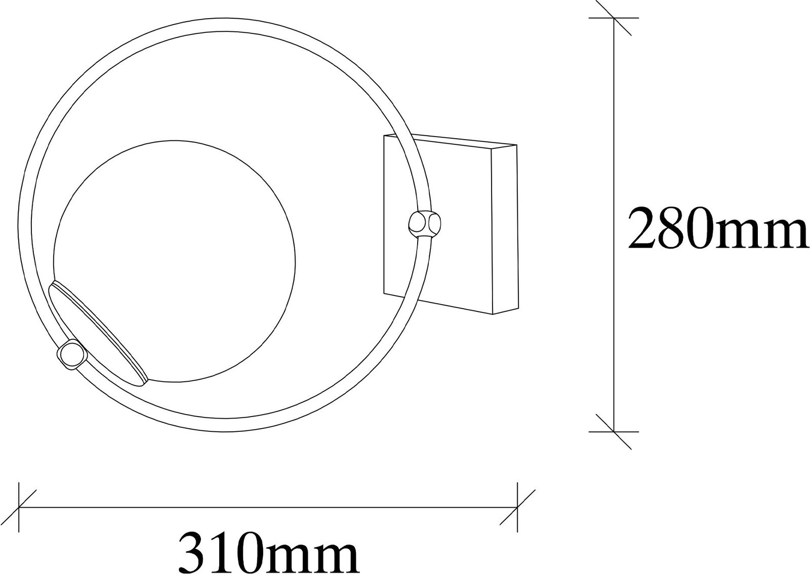 Llambë muri Opviq, Dolunay - 3911, e zezë-e bardhë