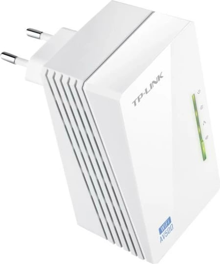 Zgjerues Powerline me Wi‑Fi, TP-Link TL-WPA4220, AV600 600Mbps, 2x LAN, Wi‑Fi Clone, e bardhë