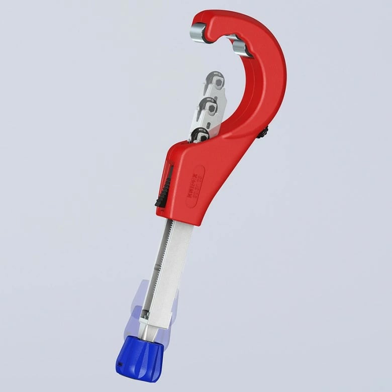 Prerëse tubash Knipex 90 31 03 BK, për bakër, bronz, çelik, 260mm, blu/kuqe