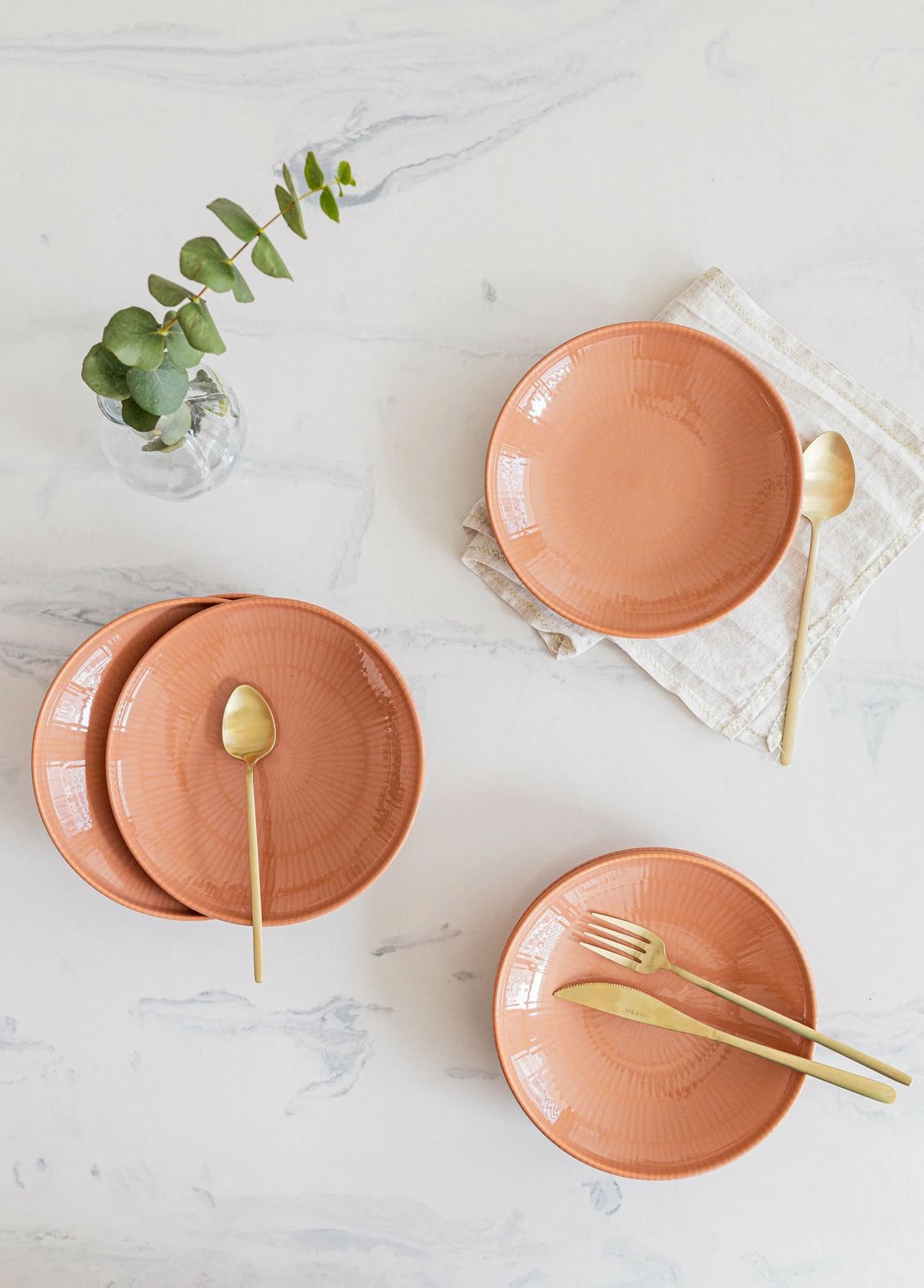 Set pjatash (6 copë), Hermia, NON0029, ngjyrë somon