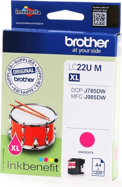 Patron boje, Brother, LC-22UM XL, 1200 faqe, Magenta
