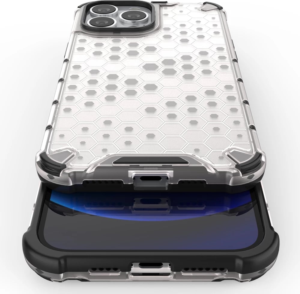Mbështjellës Hurtel Honeycomb për iPhone 13 Pro Max, i zi
