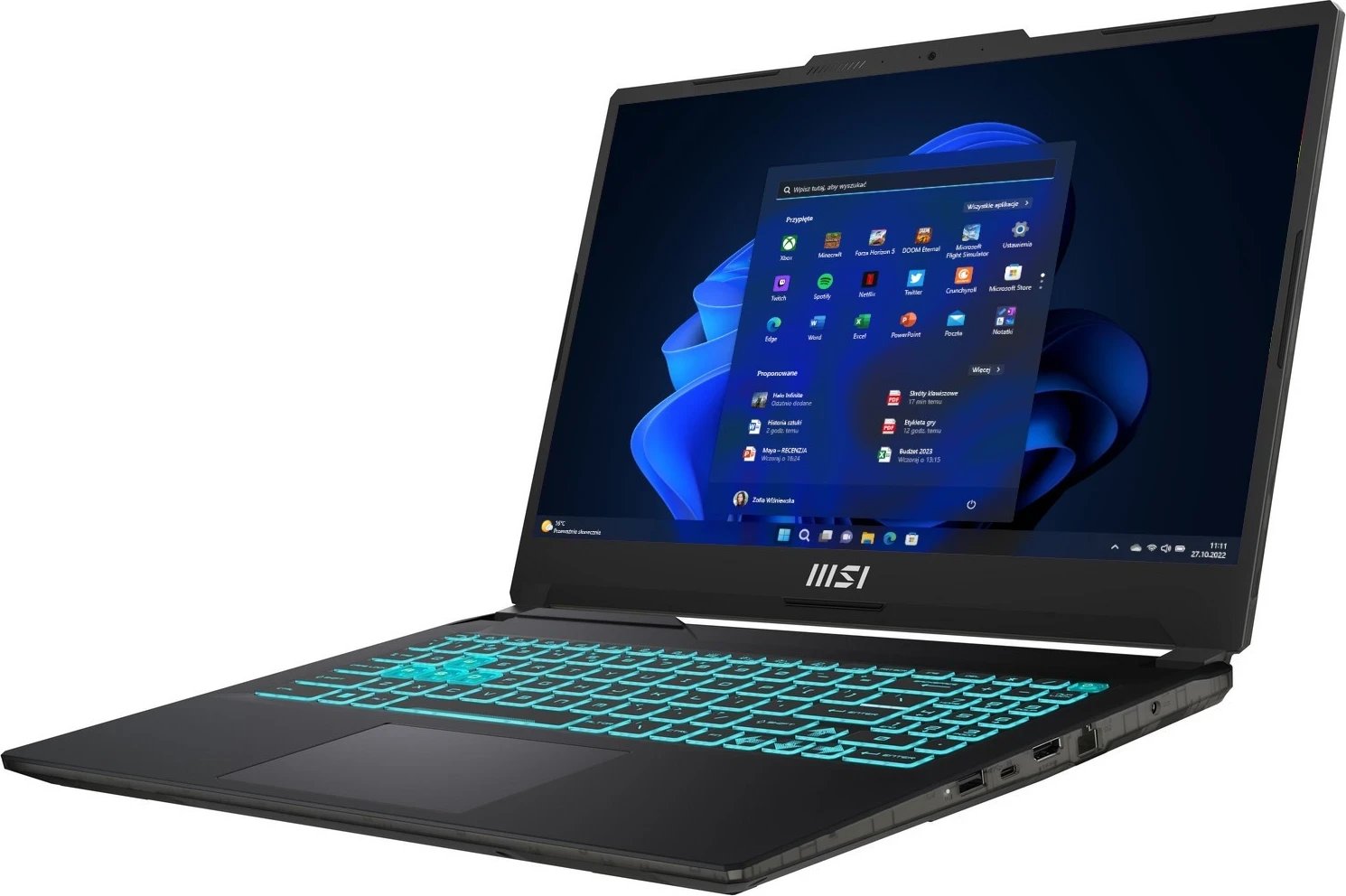 Laptop MSI Cyborg 15 A12VE-017XPL, Core i5-12450H, 15.6"-144Hz, RTX 4050, 16GB, 512GB, W11, i zi