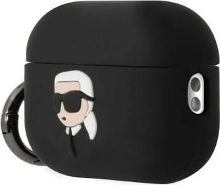 Mbështjellës Karl Lagerfeld Silicone NFT Karl Head 3D për AirPods Pro 2, i zi