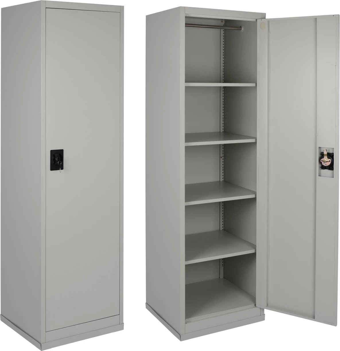 Dollap metalik me një derë, me kyç, OVIEDO FH5117.11, gri, 50x45x185H cm