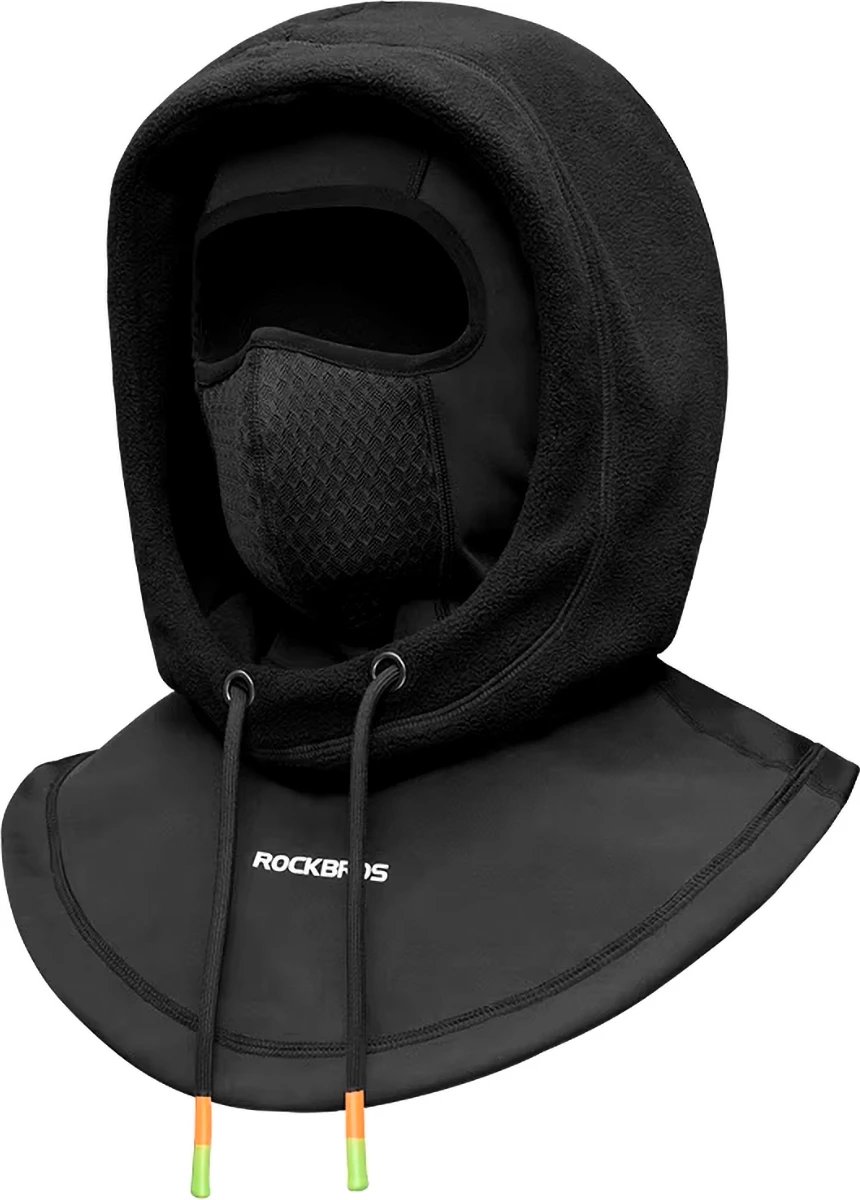 Balaklav sportiv Rockbros YPP025, polar dhe lycra, e zezë