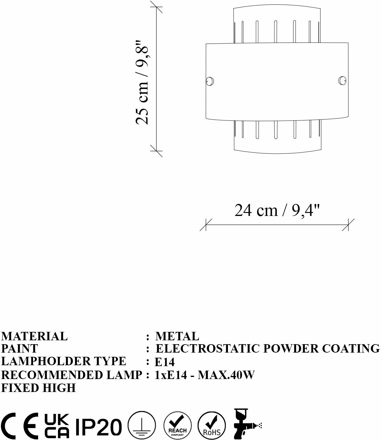 Llambë muri Opviq, Noctra - 15351, ngjyrë ari dhe e zezë