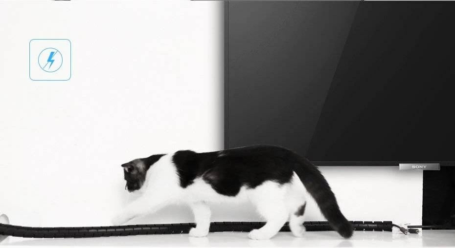 Mbështjellës kabllosh UGREEN LP121, 1.5 m, 25 mm, zi