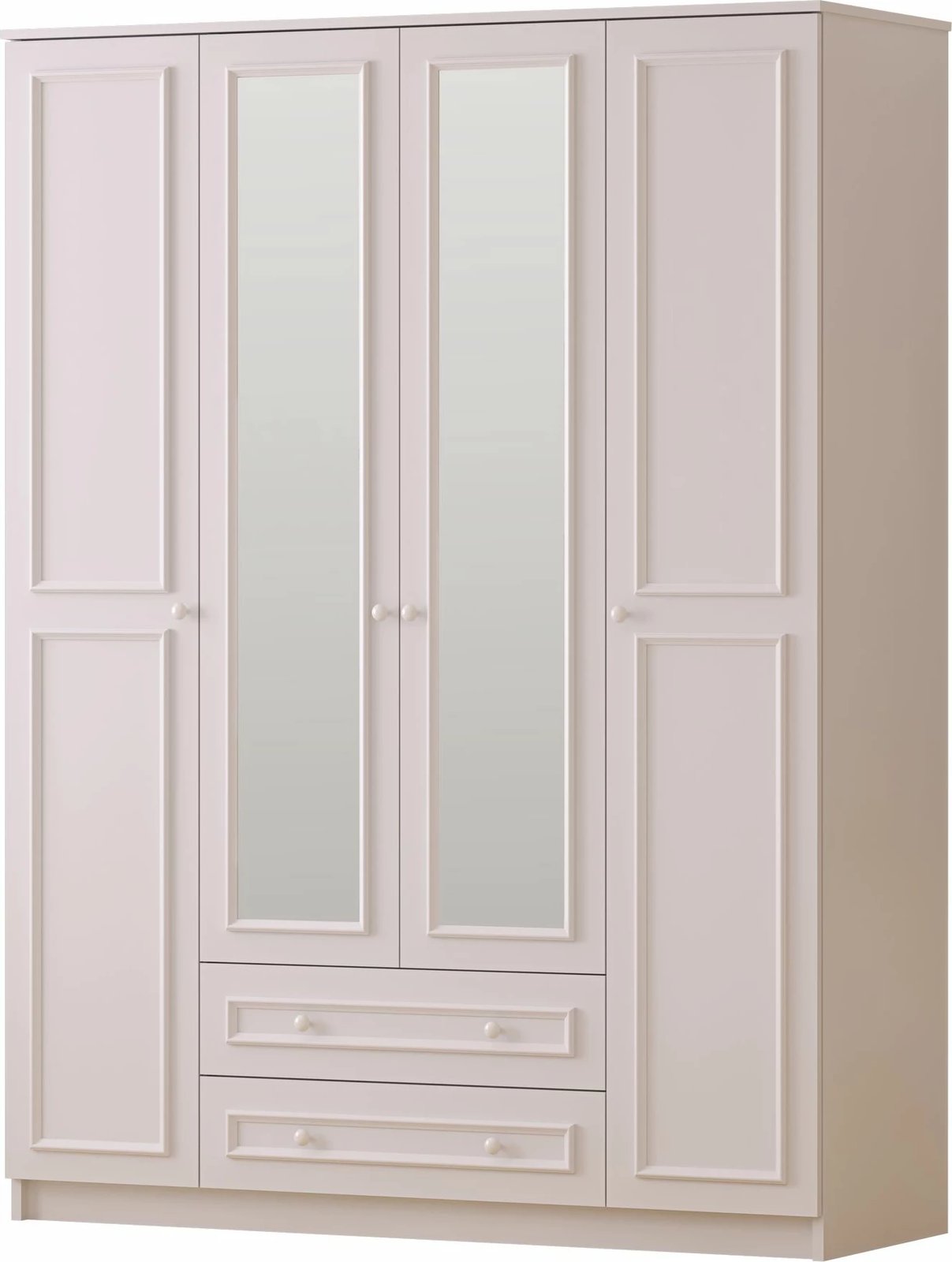 Dollap rrobash Skye Decor, ngjyrë e bardhë mat, RB-186-03