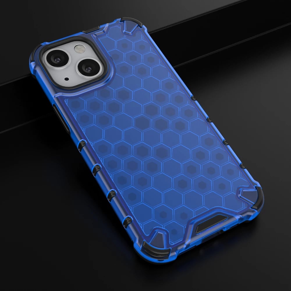 Mbështjellës Hurtel Honeycomb për iPhone 13 mini, Kaltër