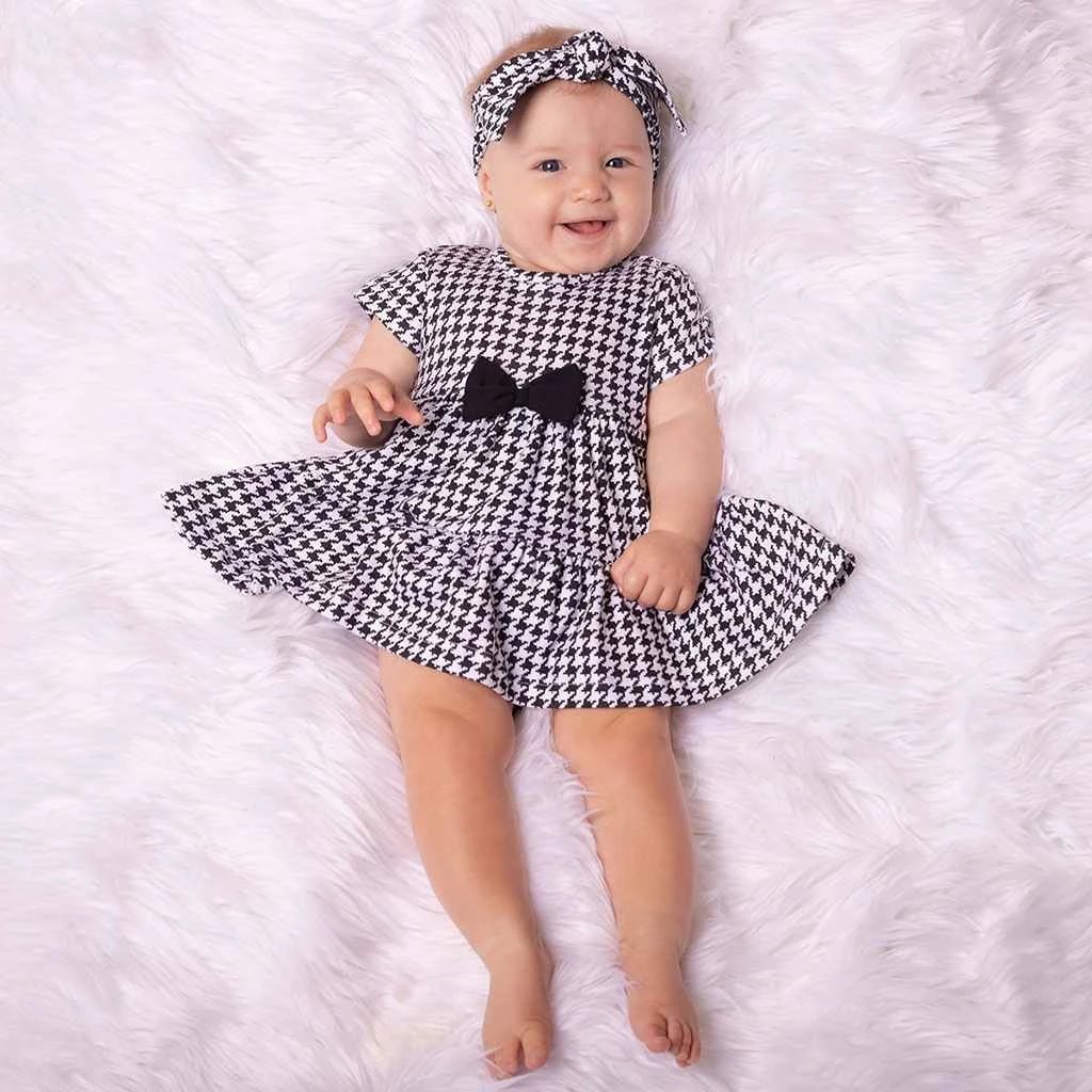 fustan-body bebe, Nicol, Viki, 100% pambuk, me mëngë të shkurtra, madhësi 80 (9–12 muaj), bardh e zi