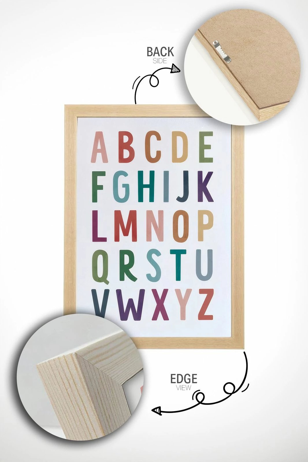 Pikturë dekorative me kornizë (2 copë), Wallity, Ersy2Lımodel43-Ahsap