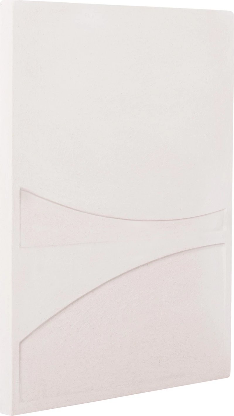 Panel dekorativ për mur, seri Santorini, MDF, ngjyrë e bardhë e zbehtë, FH4510, 60x4x80 cm