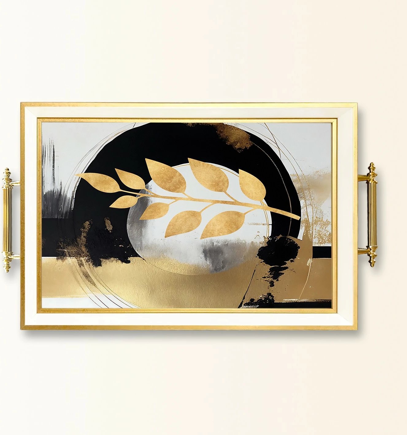 Tabaka prej qelqi, shumëngjyrëshe, Aberto Design, TPB9886, 50x29x3.5 cm