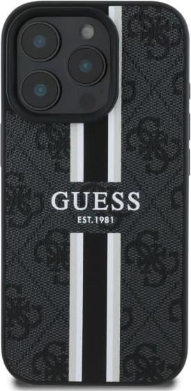 Mbështjellës Guess 4G Printed Stripes MagSafe për iPhone 16 Pro Max, i zi Mbështjellës Guess 4G Printed Stripes MagSafe për iPhone 16 Pro Max, i zi