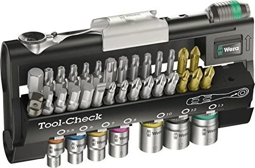Set soketash WERA 05073220001, 1/4"