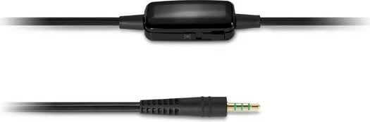 Kufje Kensington HiFi me mikrofon dhe butona për kontrollin e volumit, me kabllo, e zezë Kufje Kensington HiFi me mikrofon dhe butona për kontrollin e volumit, me kabllo, e zezë