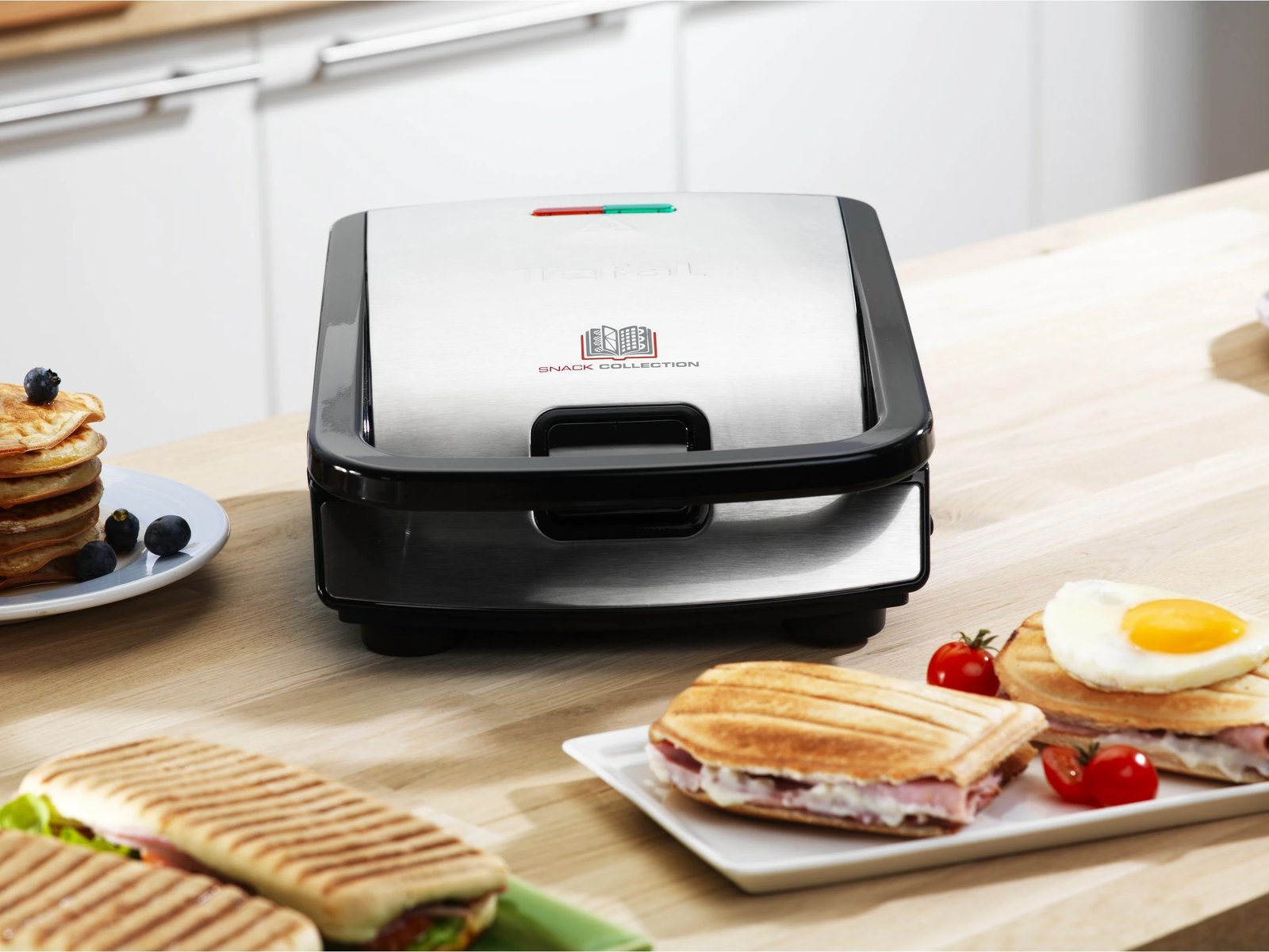 Pajisje sanduiç & vaflla Tefal Snack Collection SW852D, 700W, inox/zezë