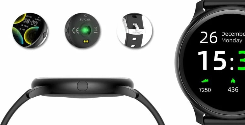 Smartwatch unisex G. Rossi, e zezë