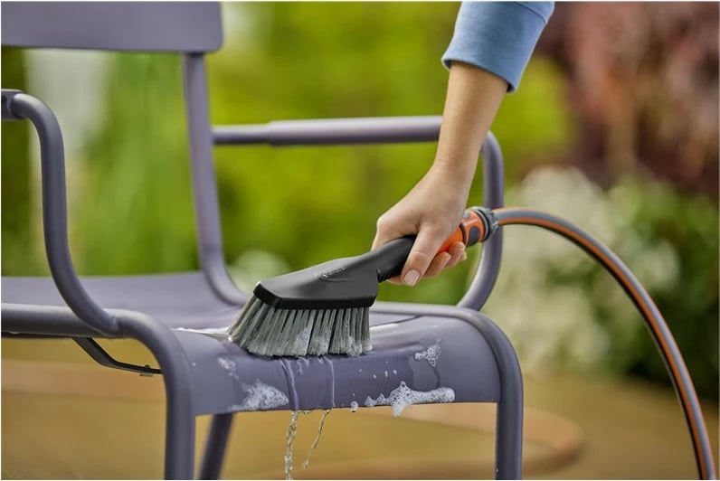Fshesë dore për pastrim GARDENA Cleansystem S Soft, 302 mm, gri/portokalli